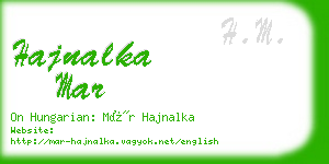 hajnalka mar business card